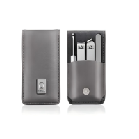 七素( SEESOO)致享灰色4件套 便携指甲刀套装 Q1A377394 双弧口指甲刀+挖耳勺+斜口指甲刀+双面指甲锉