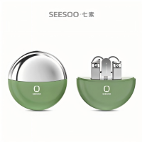 七素(Seesoo)指甲剪炫彩·探索者3号 4件套弧口指甲刀斜口指甲刀亮甲锉安全剪 Q1A377449 橄榄绿