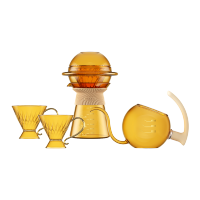 VISIONS康宁手冲咖啡套装 咖啡杯120ml*2+分享壶480ml*1+手冲壶600ml*1+滤杯x1+滤杯盖x1