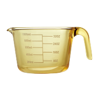 VISIONS康宁琥珀色量杯 VS-MCP1L/CNBOM/KZ烘焙玻璃带刻度1000ml耐热玻璃量杯热奶带盖量杯