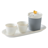 唯都 水悦小鸟茶具W-S41白色+描金