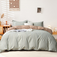 洁丽雅 自然彩棉四件套 JLY-J25-66流苏 200*230cm被套适用于2米床床品套件