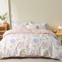 洁丽雅 纯棉斜纹印花四件套 JLY-J2162花月浓 200*230cm被套适用于2米床