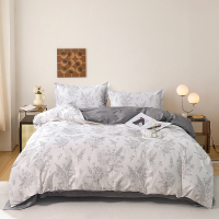 洁丽雅 纯棉斜纹印花四件套 JLY-J2162苏夏觅影 200*230cm被套适用于2米床