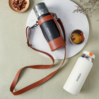 康巴赫康巴赫 双饮背带保温杯450mL(墨黑)LPB45B02/(雅白)LPB45B01