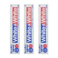 日本狮王White大白牙膏成人含氟亮白防蛀去渍牙垢薄荷味150g