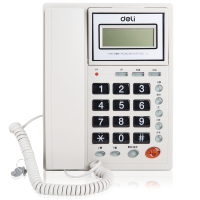 得力 786 来电显示 办公家用电话机 固定电话 座机液晶显示屏 灰白色 一台