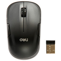 得力(deli) 办公无线鼠标 游戏笔记本鼠标 电脑鼠标 3713 黑色 1个