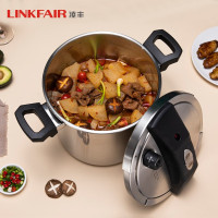 凌丰(LINKFAIR)高压锅燃气电磁炉通用压力锅10升大容量 24cm LFPC-JD10001 含玻璃 1个