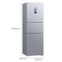西门子三门冰箱274升KK28UA41TI混冷无霜零度保鲜大容量独立三循环银色 一台