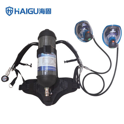 海固 HG-GB-RHZKF6.8/30 单瓶他救款正压式空气呼吸器 自给开路式 6.8L气瓶双面罩 一套