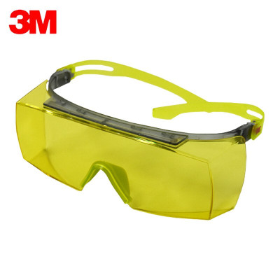 3M SF3703ASGAF中国款OTG安全眼镜防风沙骑行防雾防尘护目镜防护罩琥珀色1副装