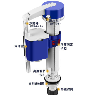 德众 601马桶水箱配件进水阀通用 冲水箱上水阀上水器 一件