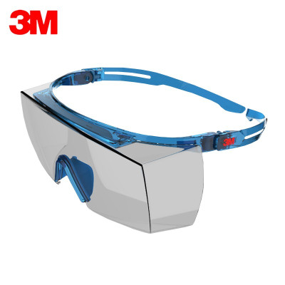 3M SF3707ASGAF中国款OTG安全眼镜超强防雾银灰色一付(5付装)
