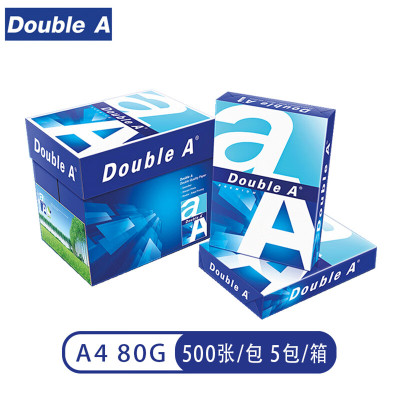 Double A 80g A4 复印纸 500张/包 5包/箱(2500张)