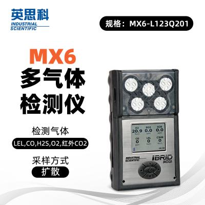 英思科 MX6多气体检测仪L123Q201 可测LEL,CO,H2S,O2,红外CO2