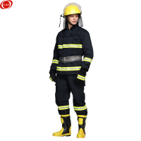 谋福CNMF消防员防护服 14款3C消防战斗服 灭火装备 3C认证款5件套 (含头盔手腰带服装靴子)一套