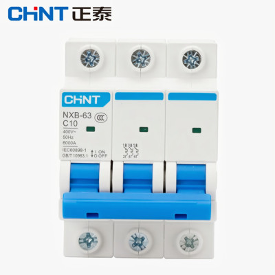 正泰 小型断路器 NXB-63-3P-C10A空气开关一个(5个起订)