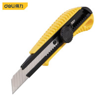 得力(deli) DL003A塑柄美工刀18mm旋钮 一把(30把起订)