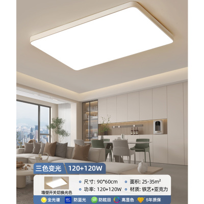 全光谱护眼客厅灯 全光谱护眼90*60cm三色120W 一个(不含安装)