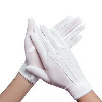 谋福 CNMF白色礼仪手套 595 5副/包 均码 一包