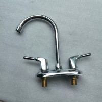 阿托拉思 鹅颈面盆水龙头 双板双孔 冷热型/1个