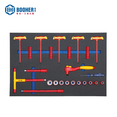 宝合(BOOHER) 24件10mm系列VDE绝缘套筒及T柄扳手工具组套0200617