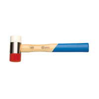 宝合(BOOHER)安装锤木柄橡胶榔头可换头塑料锤子软性硬性替换锤头安装工具胡桃木柄安装锤60MM 3104260