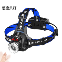 赫德世嘉(HEARDSGA)强光t6伸缩感应头灯头戴矿灯夜钓鱼灯探照灯充电式远射配2节18650锂电池套装(5套起订)