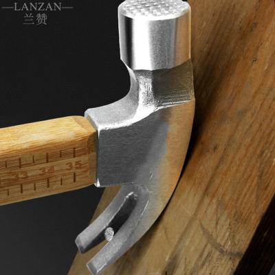 兰赞(LANZAN)敲击工具竹柄羊角锤木工锤子起钉锤