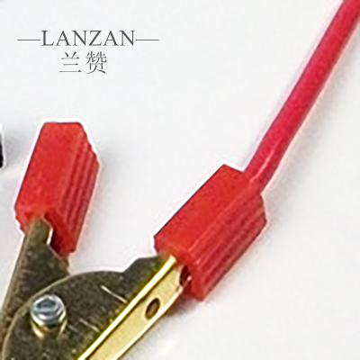 兰赞(LANZAN)连接线双头纯铜鳄鱼夹地线夹不含线