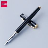 得力(deli)暗尖黑色钢笔S681(单支装)