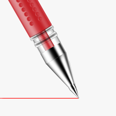 得力(deli)0.5mm红色中性笔签字水笔6600(12支/盒 )