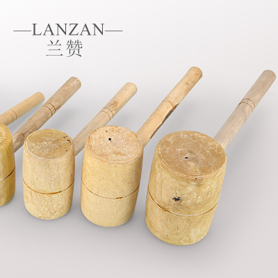 兰赞(LANZAN)实木手工小木锤锤头直径7cm木锤高15cm
