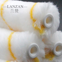 兰赞(LANZAN)滚筒刷子刷墙刷漆专用工具 羊毛刷头4寸(10只装)