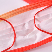 固卫安 红色透气新年中国风一次性口罩独立包装 50只/盒