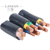 兰赞(LANZAN)国标RVV 纯铜4芯1.0平方多股铜芯阻燃护套电缆线(100米/卷)