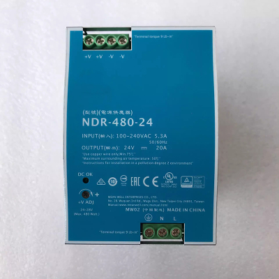 NeNGM 480W工业用DIN导轨型单组输出电源供应器 NDR-480-24