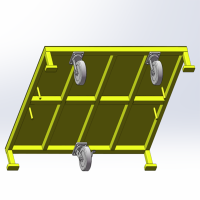 KETAI 定制踏板平板推车 1300mm*1300mm*185mm承重1000公斤
