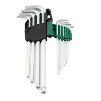 世达(SATA) 9件铬钒钢特长球头内六角扳手组套