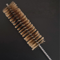 LANZAN 铁丝柄加密铜丝刷直径10mm长300mm