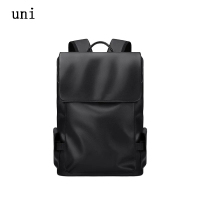 uni 男士背包大容量皮质双肩包黑色 3G666281A