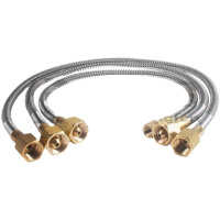 k丙烷汇流排金属软管 一头丙烷接口,一头5/8