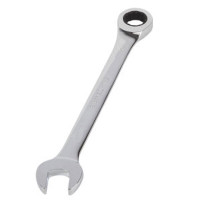 钢盾公制精抛光棘开两用加长快扳14mm