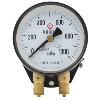 skh双针双管压力表YZS-102/0-1000KPa 径向带灯