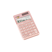 Deli SL-1000SC卡西欧粉色台式商务计算器带皮套