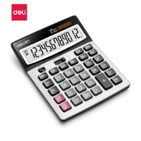 得力(deli) 1654 双电源宽屏办公桌面财务计算器