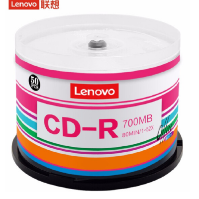 联想(Lenovo)CD-R 光盘/刻录盘 52速700MB 办公系列空白光盘