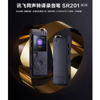科大讯飞(iFLYTEK) 智能录音笔SR201星火版 录音转写触摸屏按键操作中英文实时互转 专业降噪 32G