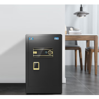 虎牌 60cm家用小型指纹密码办公财务专用保险箱全钢防盗可入墙保密保管柜 博瑞系列 钢琴黑 密码+指纹